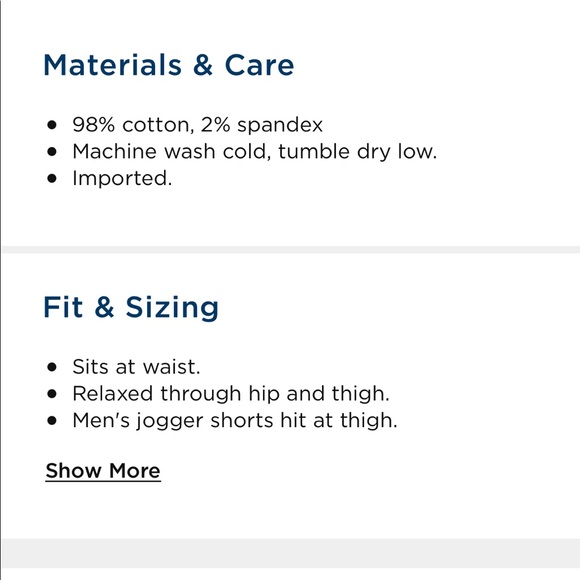 NWT Navy Jogger shorts - Picture 3 of 6